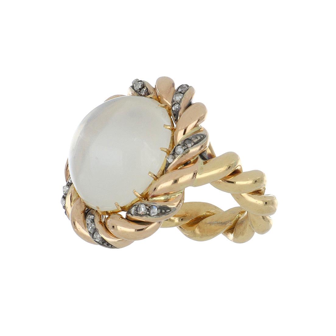 18K moonstone shops ring