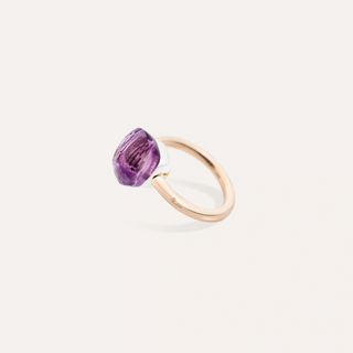 Pomellato Two-Tone 18K Gold Amethyst Nudo Classic Ring