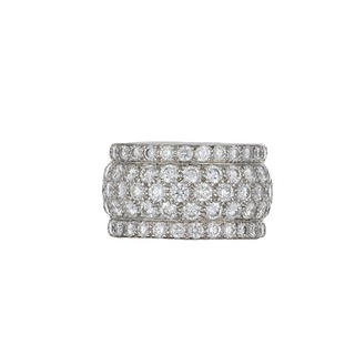 1990s Cartier 18K White Gold Diamond Eternity Band