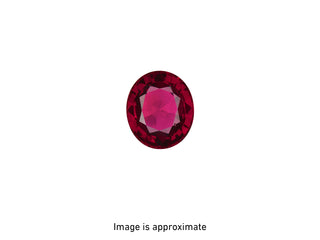 Estate Platinum Ruby and Diamond 3 Stone Ring