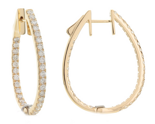 Tenenbaum Collection 18K Gold Diamonds Hoop Earrings