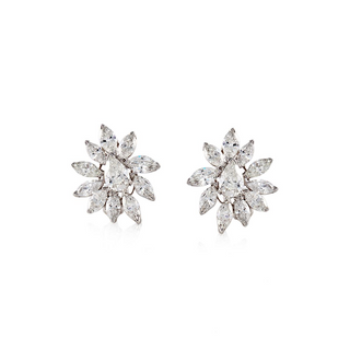 Vintage/Estate White Platinum Diamonds Stud Earrings with Diamonds