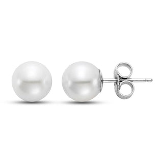 Mastoloni White 14K Gold Akoya Pearl Stud Earrings