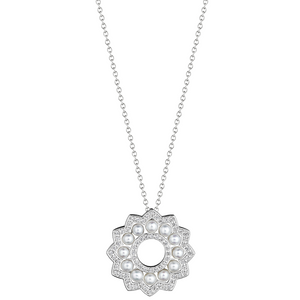 Verragio White 18K Gold Round Brilliant-Cut Diamond Pendant Necklace