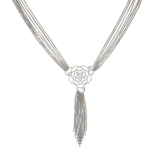 Chanel 18K White Gold Diamond Pom Pom Necklace with Diamonds