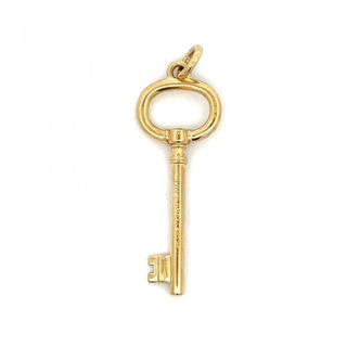 Estate Tiffany & Co. 18K Gold Key Pendant