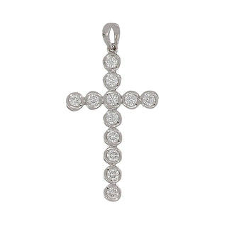 Vintage/Estate 18K White Gold Diamonds Religious Pendant