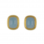 Elizabeth Locke 18K Gold Aquas Clip Earrings