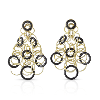 Buccellati 18K Gold Onyx Chandelier Earrings