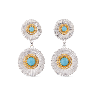 Buccellati Tri-Color G&S Agates Drop Earrings with Diamonds