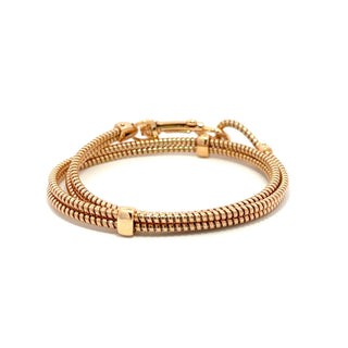 Antonio Papini 18K Rose Gold Coil Wrap Bracelet with Diamonds