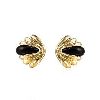 2000s Henry Dunay 18K Gold Clip Earrings