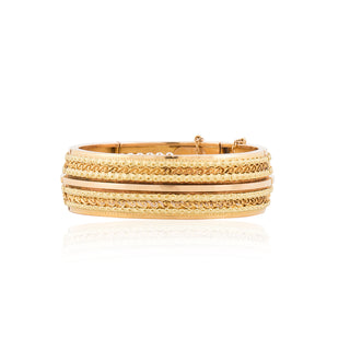 Vct Two-Tone 18K Gold Bangle Bracelet