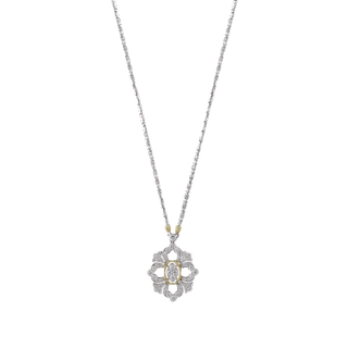 Buccellati Two-Tone 18K Gold Diamonds Pendant Necklace