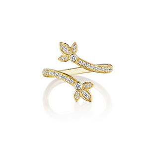 Verragio Rose 18K Gold Round Brilliant-Cut Diamond Bypass Ring