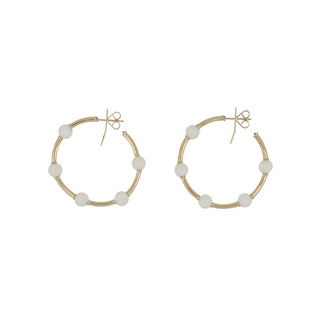 Tenenbaum Collection 18K Gold Corals Hoop Earrings