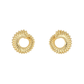 Antonio Papini 18K Gold Side Hoop Earrings