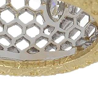 Mid-Century Buccellati Two-Tone 18K Gold Marquise Cut Diamonds Eternity Band