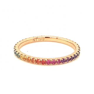 Lisa Nik 18K Rose Gold Sapphire Eternity Ring