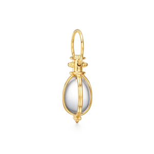 Temple St Clair 18K Gold Bead Cut Rock Crystal Drop Pendant