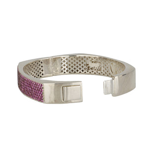 Vincent Peach Sterling Silver Pink Sapphire Toulouse Bangle