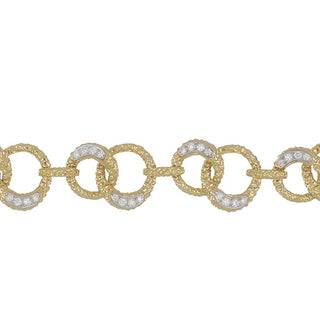 Vintage Gold & Platinum Diamonds Link Bracelet