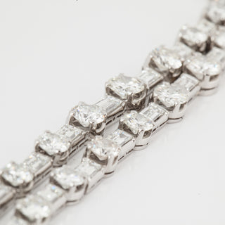 18K White Gold Diamonds Riviere Necklace