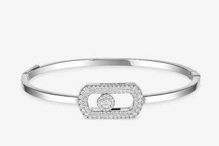 Messika 18K White Gold Diamonds Bangle Bracelet