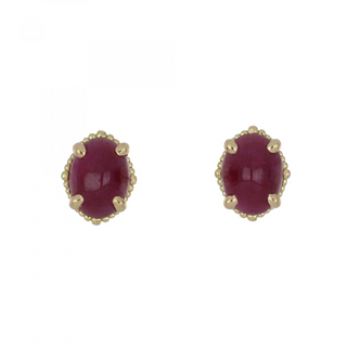 Tenenbaum Workshop 18K Gold Rubies Stud Earrings