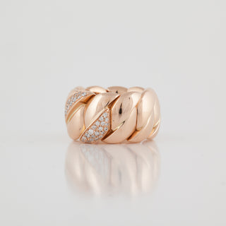 Antonio Papini 18K Rose Gold Diamond Link Ring