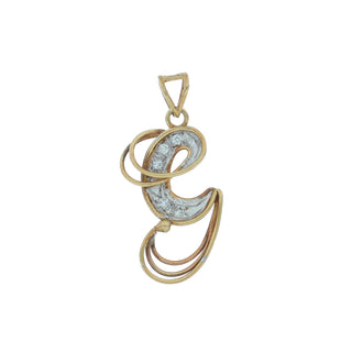 Vintage/Estate 14K Gold Diamonds Initial Pendant