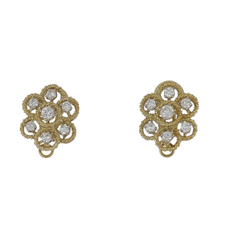 18K Gold Diamonds Day/Night Earrings