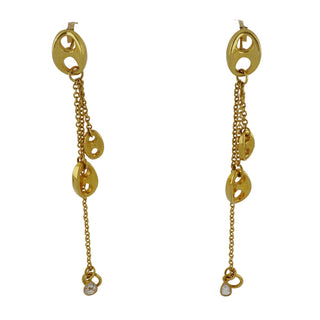 Vincent Peach 14K Gold Dorado Multi Drop Earrings with Diamonds