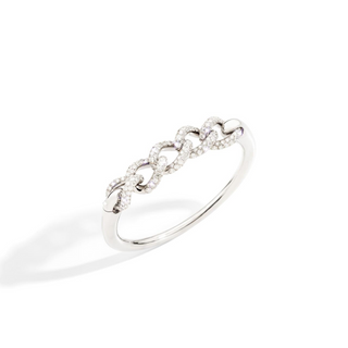 Pomellato 18K White Gold Diamonds Bangle Bracelet