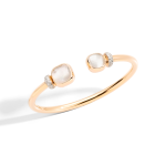 Pomellato 18K Rose Gold Topaz Bangle Bracelet with Mother Of Pearl