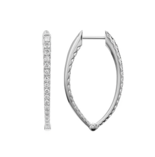 Tenenbaum Collection 18K White Gold Diamonds Hoop Earrings