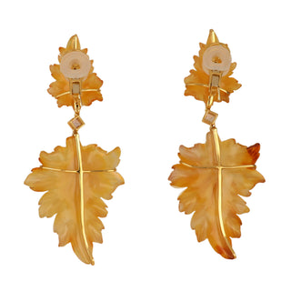 Tenenbaum Collection 18K Gold Diamonds Drop Earrings with Topazes