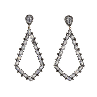 Tenenbaum Collection Sterling Silver Moonstones Drop Earrings with Diamond