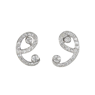 Tenenbaum Workshop Platinum Diamonds Stud Earrings