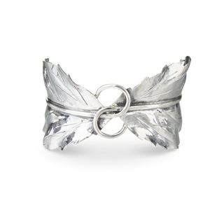 Buccellati Sterling Silver Apple Mario Leaf Cuff Bracelet