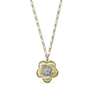 Buccellati Two-Tone 18K Gold Diamonds Pendant Necklace