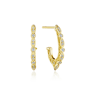 Verragio 18K Gold Diamond Hoop Earrings