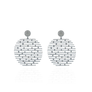 Maharaja Sterling Silver Diamond Drop Earrings