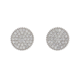 Tenenbaum Collection 18K White Gold Diamond Stud Earrings