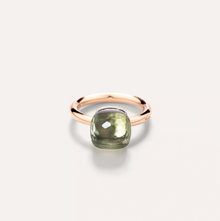 Pomellato Two-Tone 18K Gold Prasiolite Nudo Classic Ring