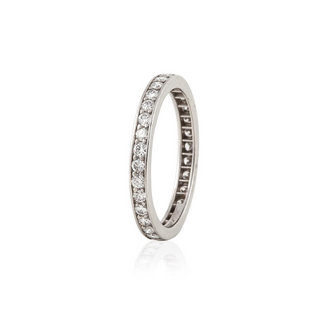 2000s Tiffany & Co. Platinum Round Brilliant-Cut Diamonds Eternity Band