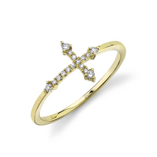 Shy Creation 14K Gold Round Cut Diamond Band