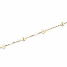 Load image into Gallery viewer, Michael M Yellow 14K Gold Round Cut Diamond Station Bracelet
