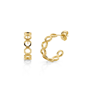 Michael M Yellow 14K Gold Hoop Earrings