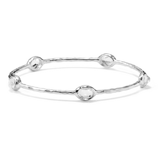 Ippolita White Silver Rock Crystals Bangle Bracelet